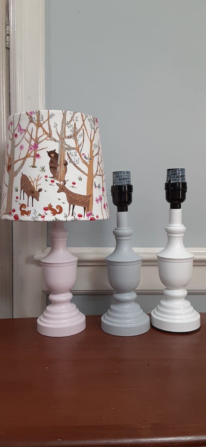 Woodland nursery lamp girl woodland accent lamp Etsy