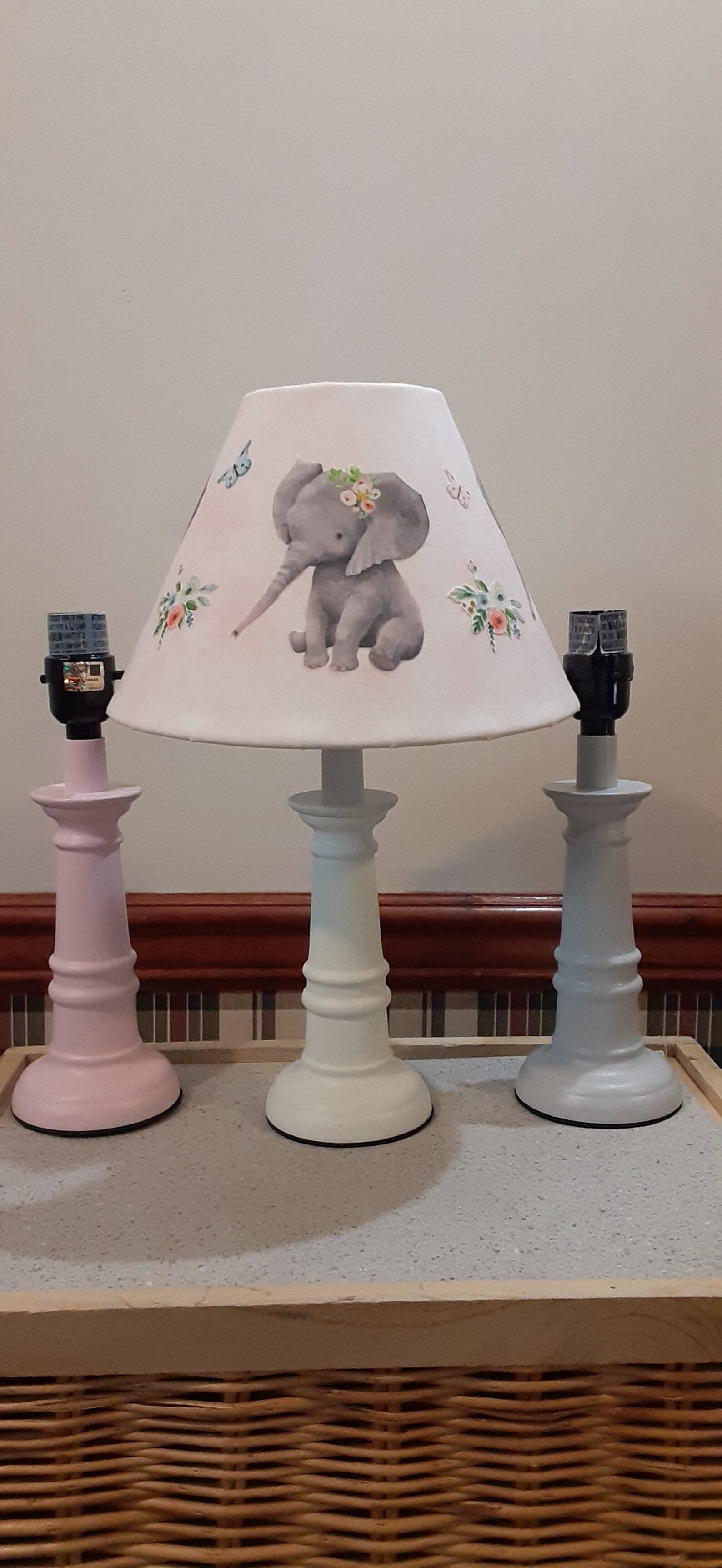 Elephant Nursery / accent lamp baby elephant Nursery lamp Etsy