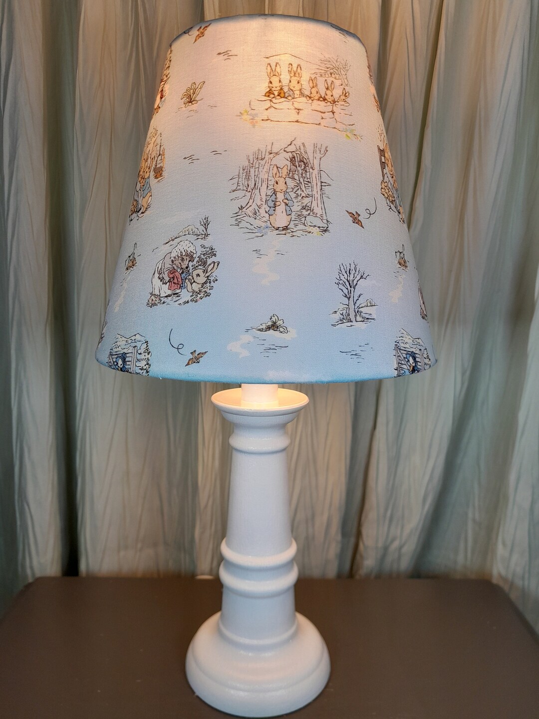 Beatrix Potter Peter Rabbit Lamp, Woodland Baby Lamp, Bunny Child's ...
