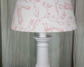 Bunny accent / Nursery lamp, Woodland baby girl/child's lamp, rabbit table lamp, pink bunny Nursery lamp, bunny foliage accent lamp