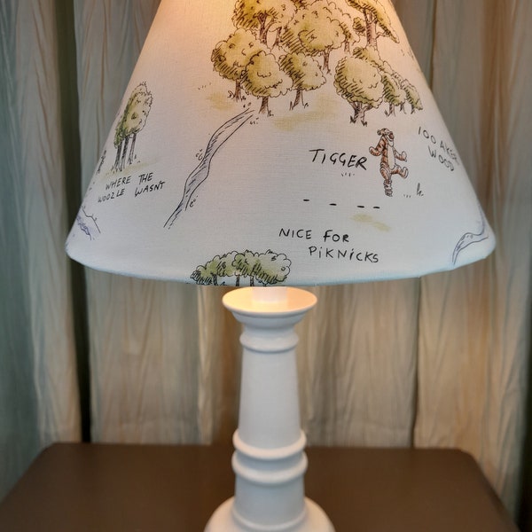 Winnie the Pooh Hundred Acre accent / Nursery lamp, Pooh Tigger piglet Woodland Nursery lamp, boy girl baby gift, Winnie the Pooh table lamp