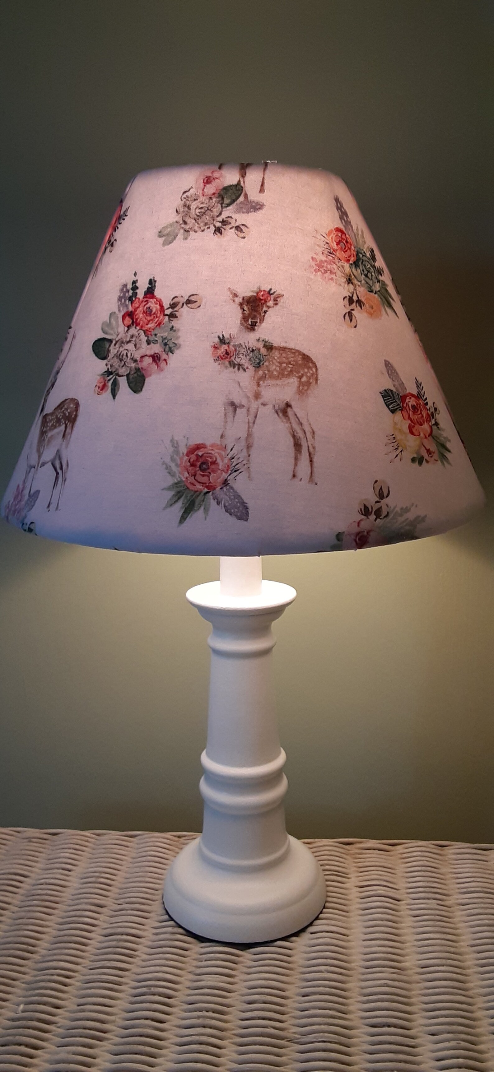 Boho Deer Nursery Accent Lamp Woodland Girl Nursery Lamp Etsy