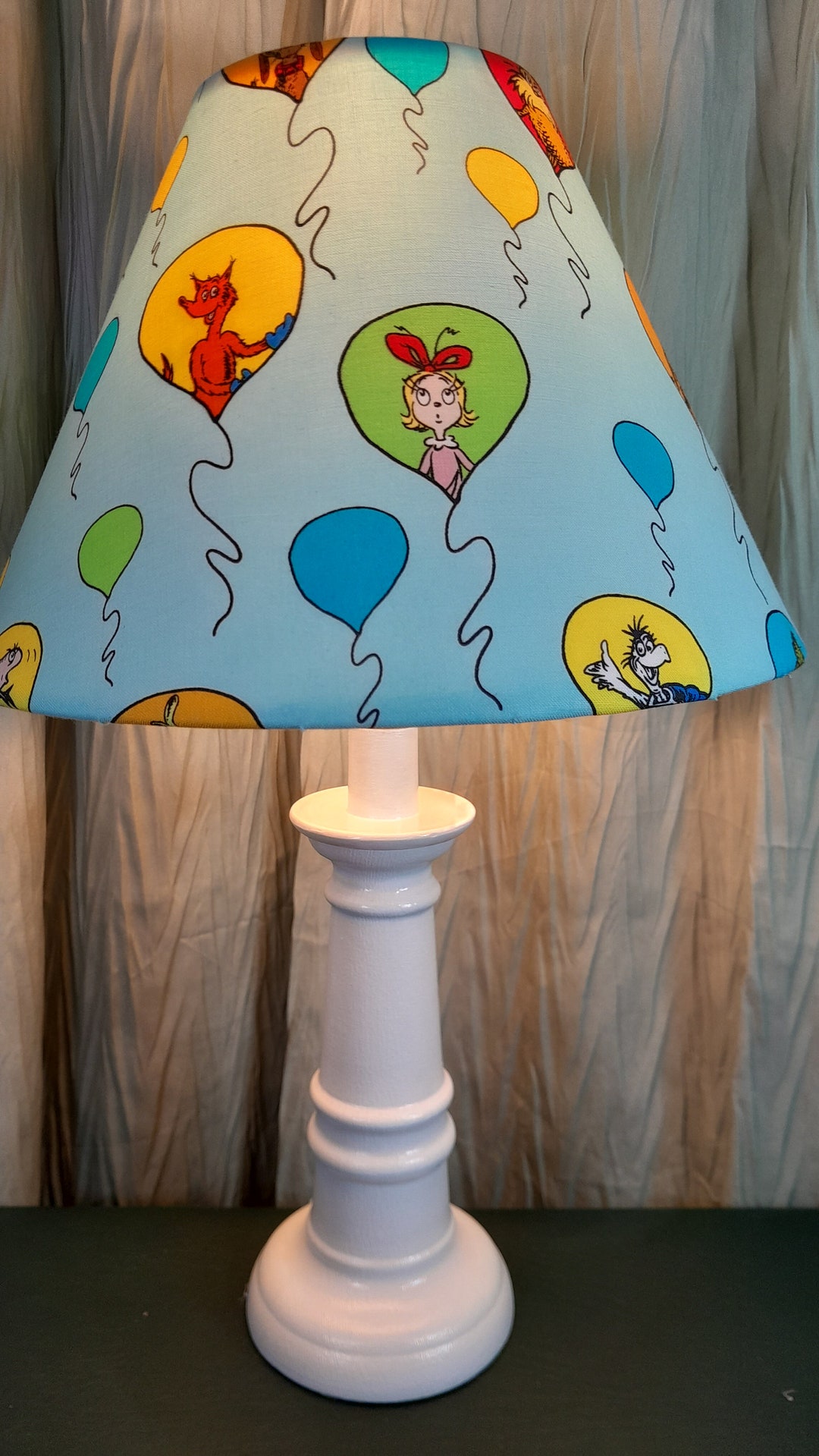 Dr Seuss Accent / Nursery Lamp, Cat in the Hat Child's Lamp, Dr Seuss ...