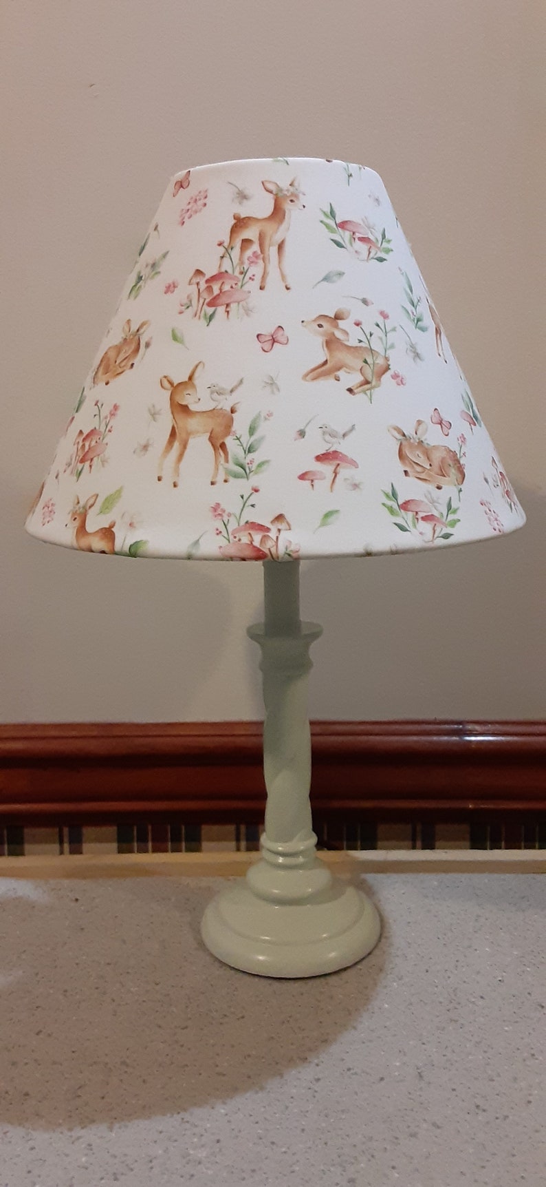 Baby deer accent/ Nursery lamp Woodland baby lamp deer | Etsy