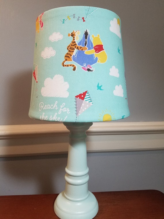Winnie the Poo /& Friends Nursery Lampshade Grey /& White Tigger Piglet Eeyore