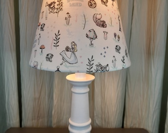 Alice in Wonderland Nursery accent lamp, Alice in Wonderland baby girl Nursery lamp, Alice in Wonderland bedroom lamp, girl baby gift