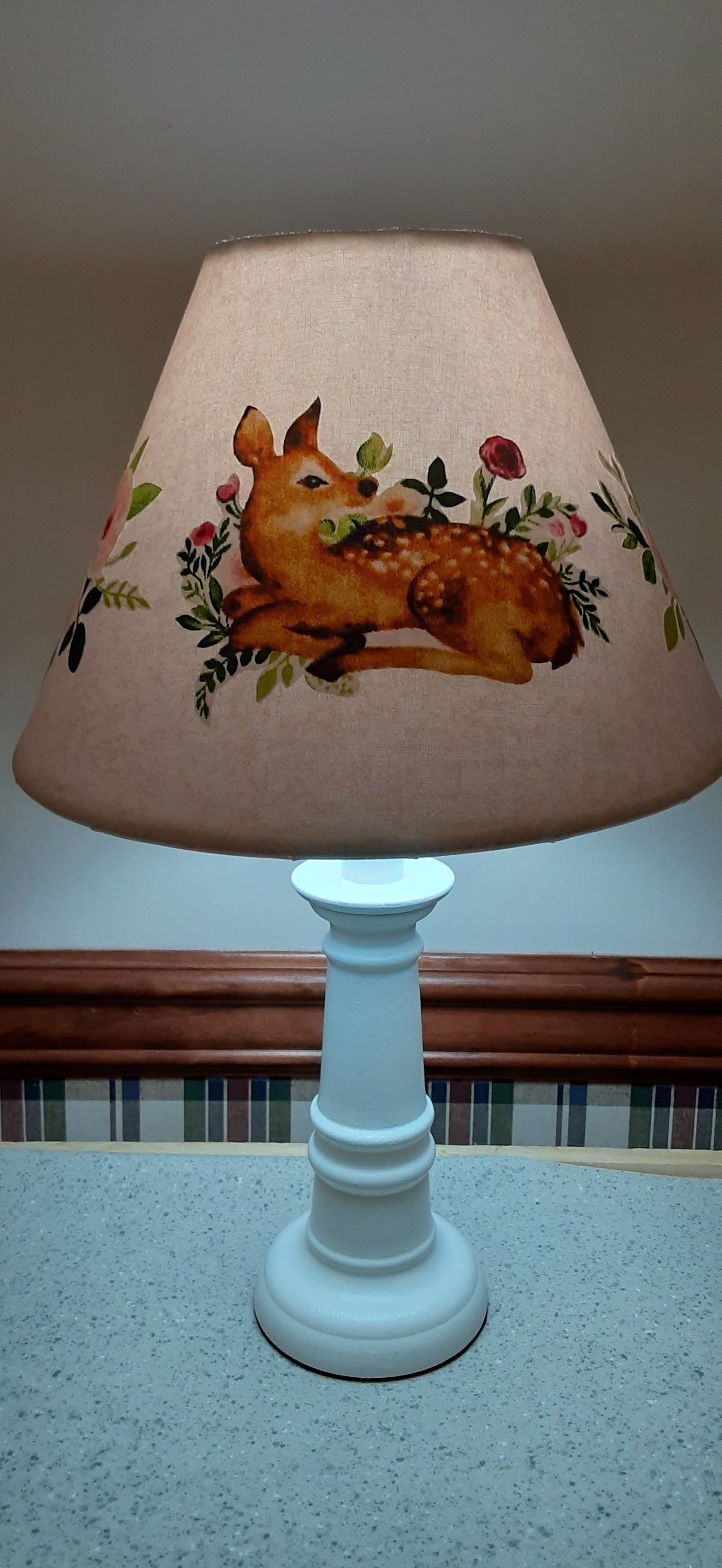 Deer Nursery / Accent Lamp Woodland Baby Lamp Girl Deer Etsy UK