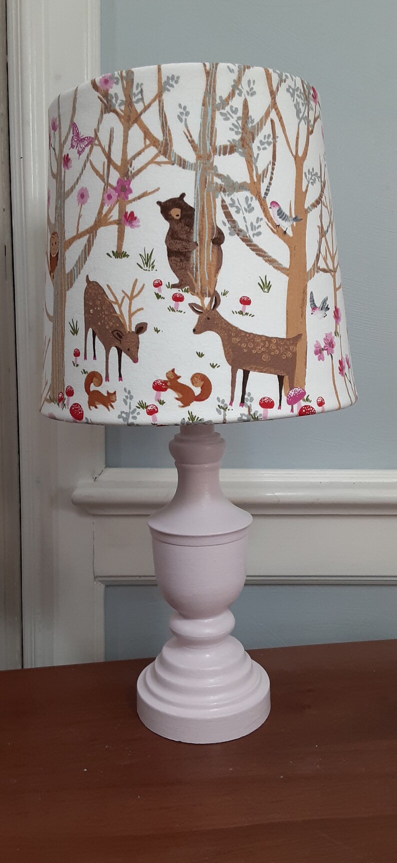 Woodland nursery lamp girl woodland accent lamp Etsy