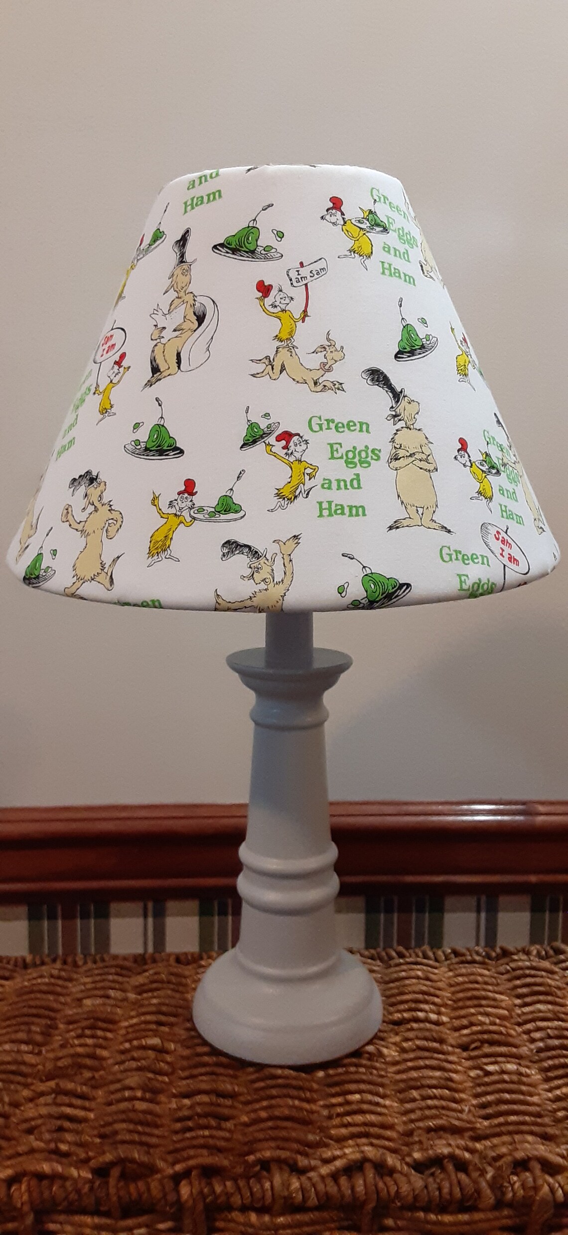 Dr. Seuss nursery/accent lamp Green Eggs and Ham accent lamp | Etsy