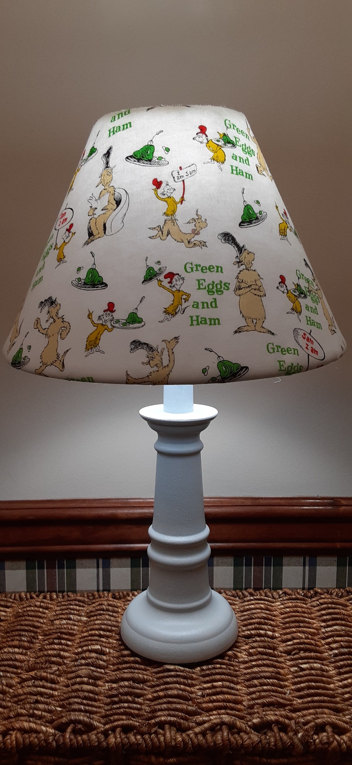 Dr. Seuss nursery/accent lamp Green Eggs and Ham accent lamp | Etsy