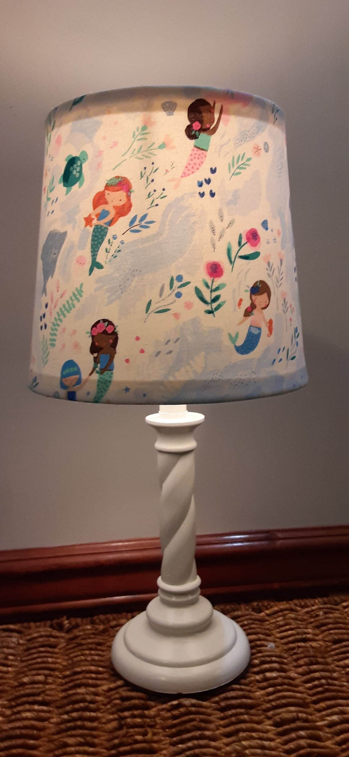 Mermaid nursery/accent lamp nautical baby girl Nursery lamp Etsy