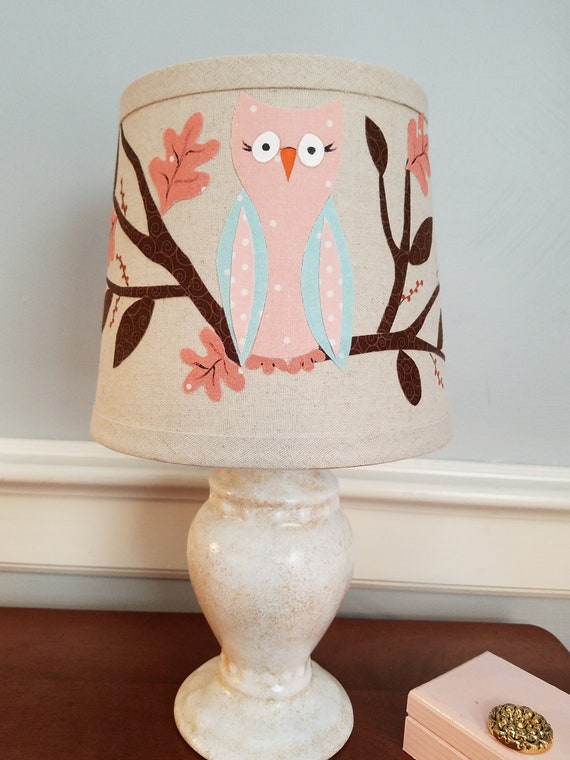 Owl Nursery Accent Lamp Girl Woodland Bedroom Table Baby Gift