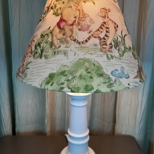 Winnie the Pooh Nursery / accent lamp, Pooh Tigger Eeyore Baby lamp, Pooh Tigger Piglet child&#39;s table lamp, Bear nursery lamp, baby gift