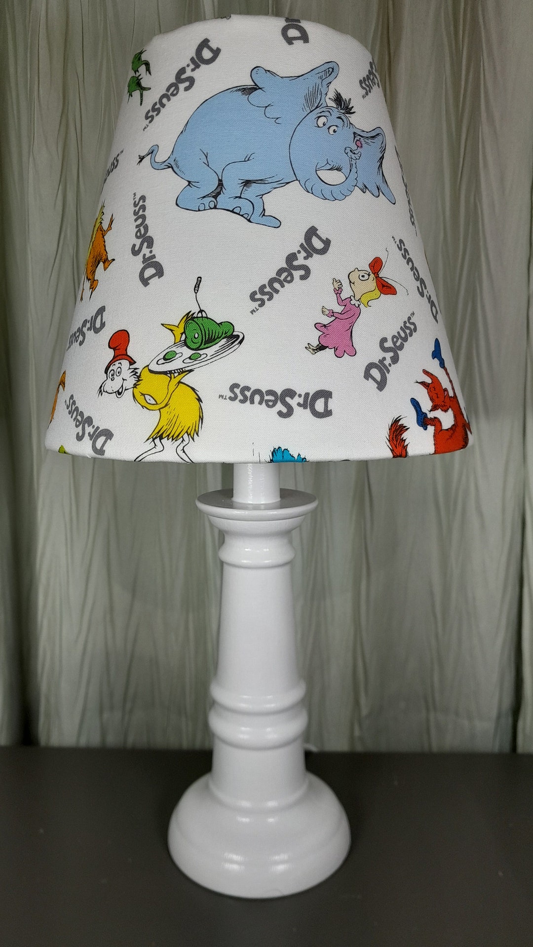 Dr Seuss Accent / Nursery Lamp, Horton the Elephant Baby Child's Lamp ...