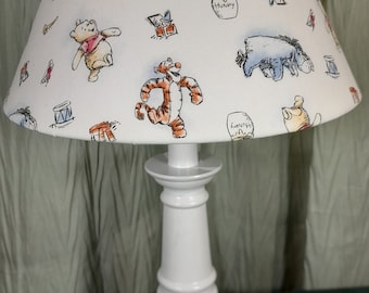 Winnie the Pooh Nursery / accent lamp, Pooh Tigger Eeyore baby lamp, Honeypot drum Jack-in-the-Box Winnie the Pooh lamp, boy girl lamp