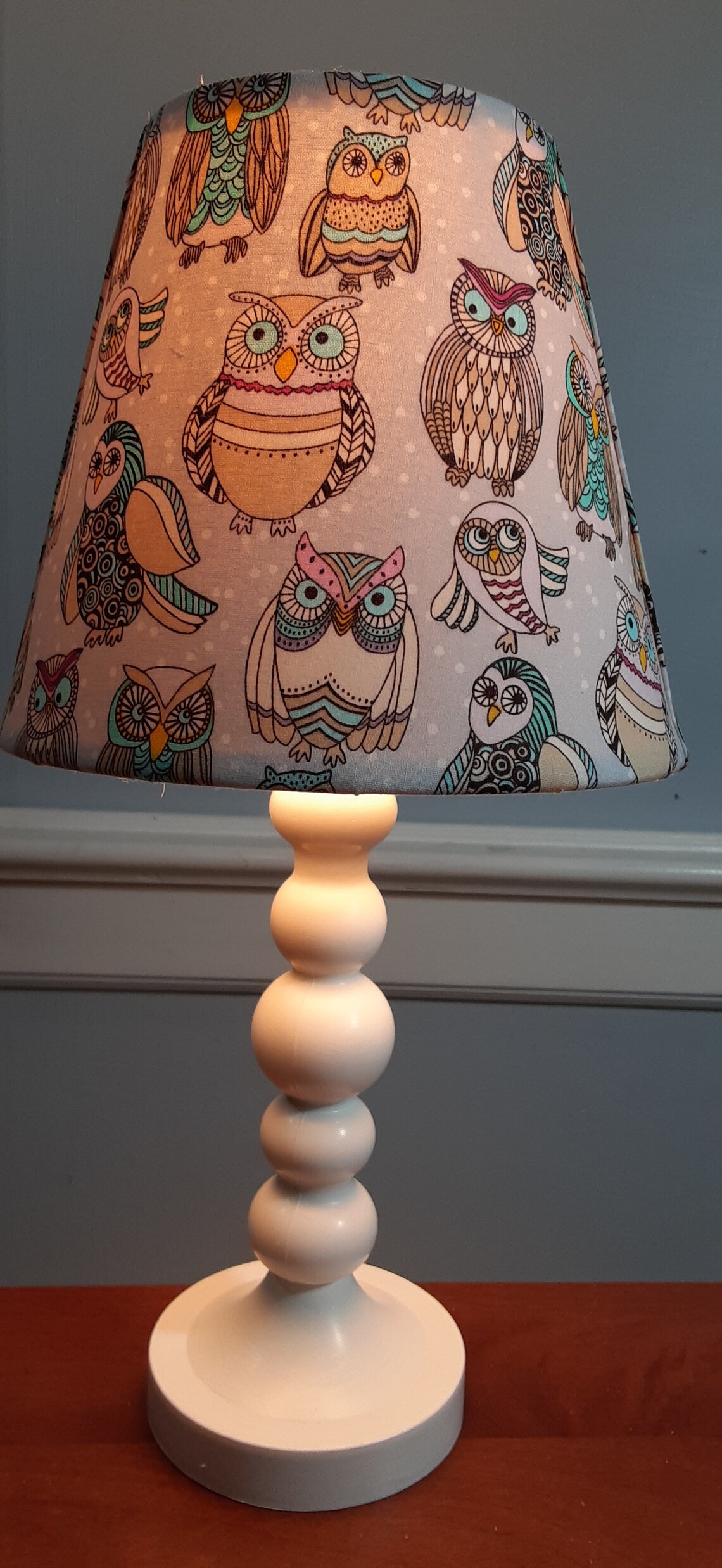 Owl nursery lamp owl accent/table lampwoodland lamp forest Etsy