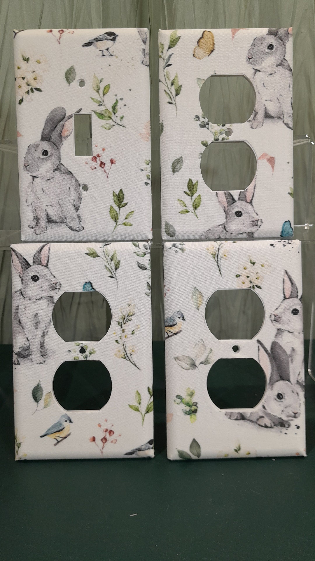 Set of Woodland/bunny Electric Light Switch Plates Outlet Covers ...