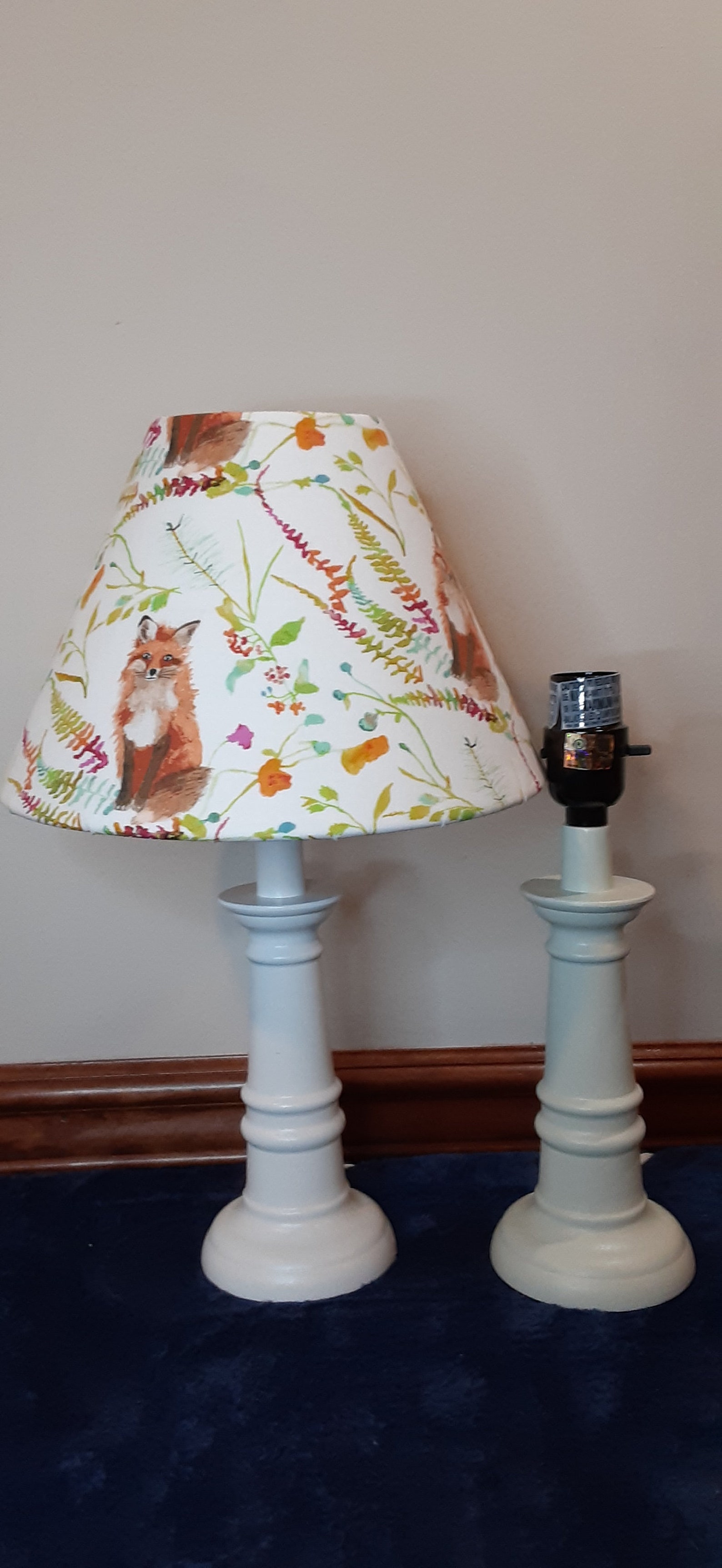 Boho Fox Nursery / accent lamp Fox table lamp Fox Fern Etsy