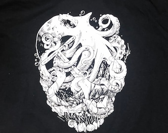 Lost Sailor "Kraken" version #2 Original Artist. authentic Lot shirt. kraken, ship of fools your choice.