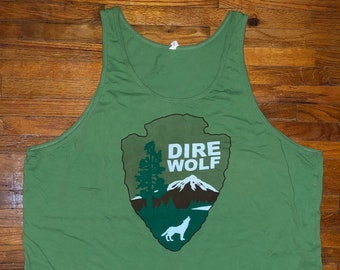 Dire Wolf Tank top Grateful Dead Inspired