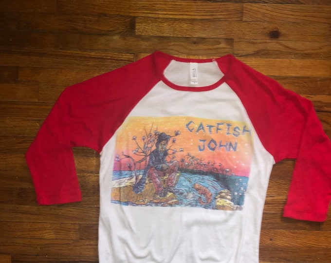 Catfish John Women's Raglan Baseball 3/4 sleeve Live Grateful Shirt Dead Inspired John Mayer Tribute