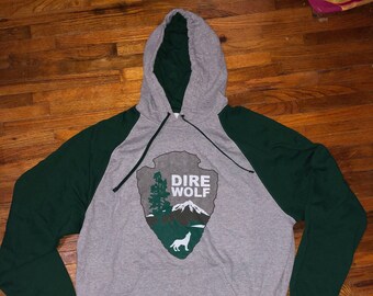 Dire Wolf Hoodie GD LiveGrateful inspired Hoodie. Very Nice