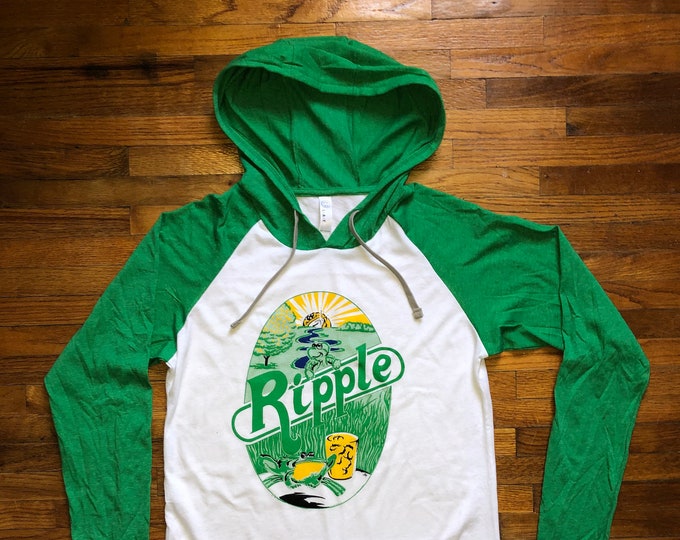 Ripple T Shirt Hoodie Unisex Light HIGH END Deadagonia. very nice new school. classic Inspired from tour starting 1988 original artist