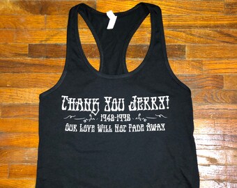 Thank You Jerry  Dead Inspired Inspired Womens Racerback Tank top
