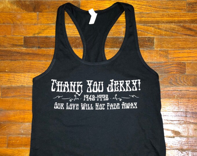 Thank You Jerry  Dead Inspired Inspired Womens Racerback Tank top