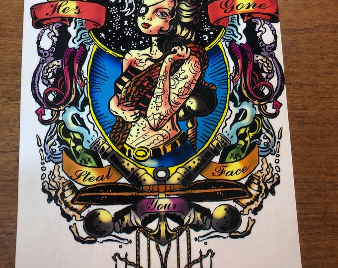Hes Gone sticker Dead inspired Live Grateful Original image.