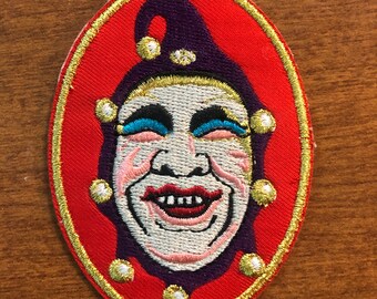 Village Idiot Iron ON Patch. Inspired By the Grateful Dead Song Ripple. Original artist 1988