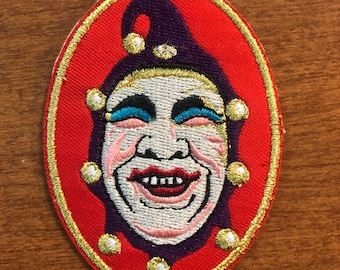 Village Idiot Iron ON Patch. Inspired By the Grateful Dead. Original artist 1988 PatchMafia.com