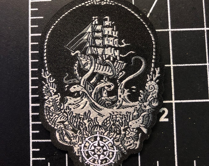 Lost Sailor Black Iron ON Patch. Inspired By the Grateful Dead Song