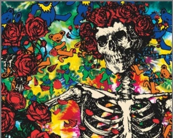 Skeleton & Roses - Vintage Grateful Dead Poster, Very High End. RARE, GratefulPOSTER.com