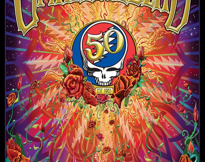 Grateful Dead Collage 50th Anniversary Poster