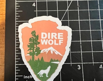 Dire Wolf Die Cut.. inspired Live Grateful Original Dead image.