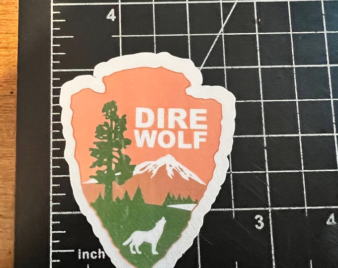 Dire Wolf Die Cut.. inspired Live Grateful Original Dead image.