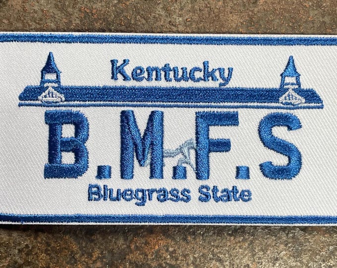 Billy Strings B.M.F.S multiple STATE Plate Heat Applied Patch PatchMafia.com