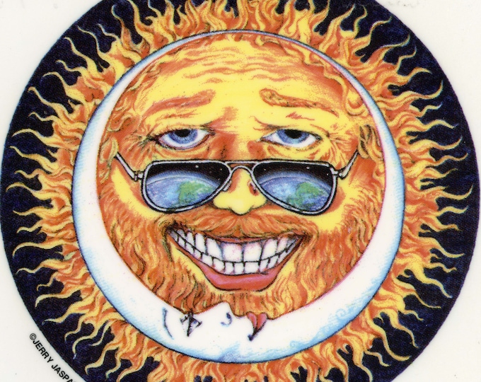 Jasper Sun & Moon Vintage Authentic Grateful Dead lot stickers From the 70s and 80s grateful dead store, grateful dead STICKERS vintage