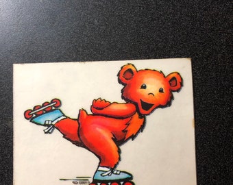 Bear Roller blading Vintage Grateful Dead stickers grateful dead store, grateful dead stickers, grateful stickers