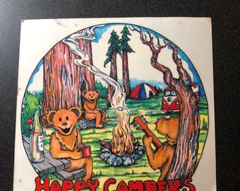 HAPPY CAMPERS Vintage Grateful Dead Lot Stickers grateful dead store, grateful dead stickers, grateful stickers