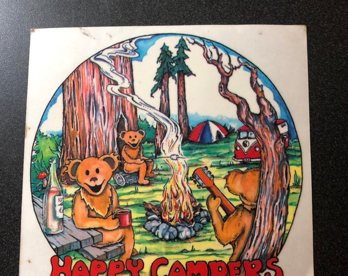 HAPPY CAMPERS Vintage Grateful Dead Lot Stickers grateful dead store, grateful dead stickers, grateful stickers
