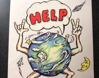 Help Mother Earth Vintage Grateful Dead stickers grateful dead store, grateful dead stickers, grateful stickers