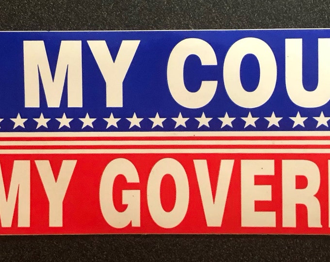 Love My Country Fear my Goverment VINTAGE Grateful dead bumper sticker