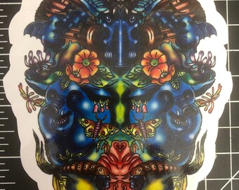 When Pigs Fly Die Cut Earth Kind Designs TM inspired Live Grateful Original Dead image.