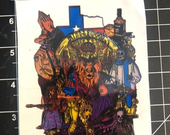 Minglewood Blues Earth Kind Designs TM Die Cut sticker inspired Live Grateful Original Dead image. Original artist