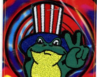 Peace Frog Iron on Psychedelic Grateful Dead Inspired grateful dead store, grateful dead patches, grateful patch PatchMafia.com