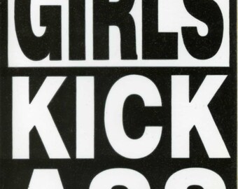 GIRLS KICK ASS Authentic Grateful Dead lot bumper stickers. From the 80s grateful dead store, grateful dead Stickers, grateful merch