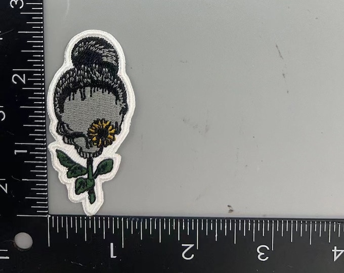 China Cat Sunflower Iron ON Patch. PatchMafia.com