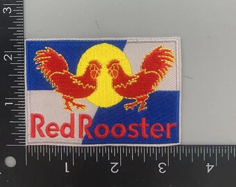 Red Rooster Iron ON Patch.